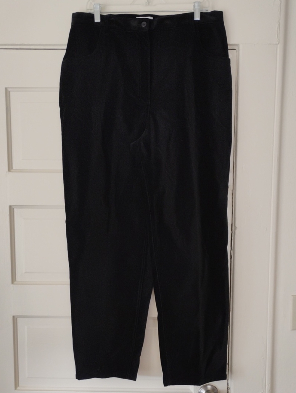 Talbots Black Velvet Women's Dress Pants — Straight Leg Sz 18 $68 Original MSRP